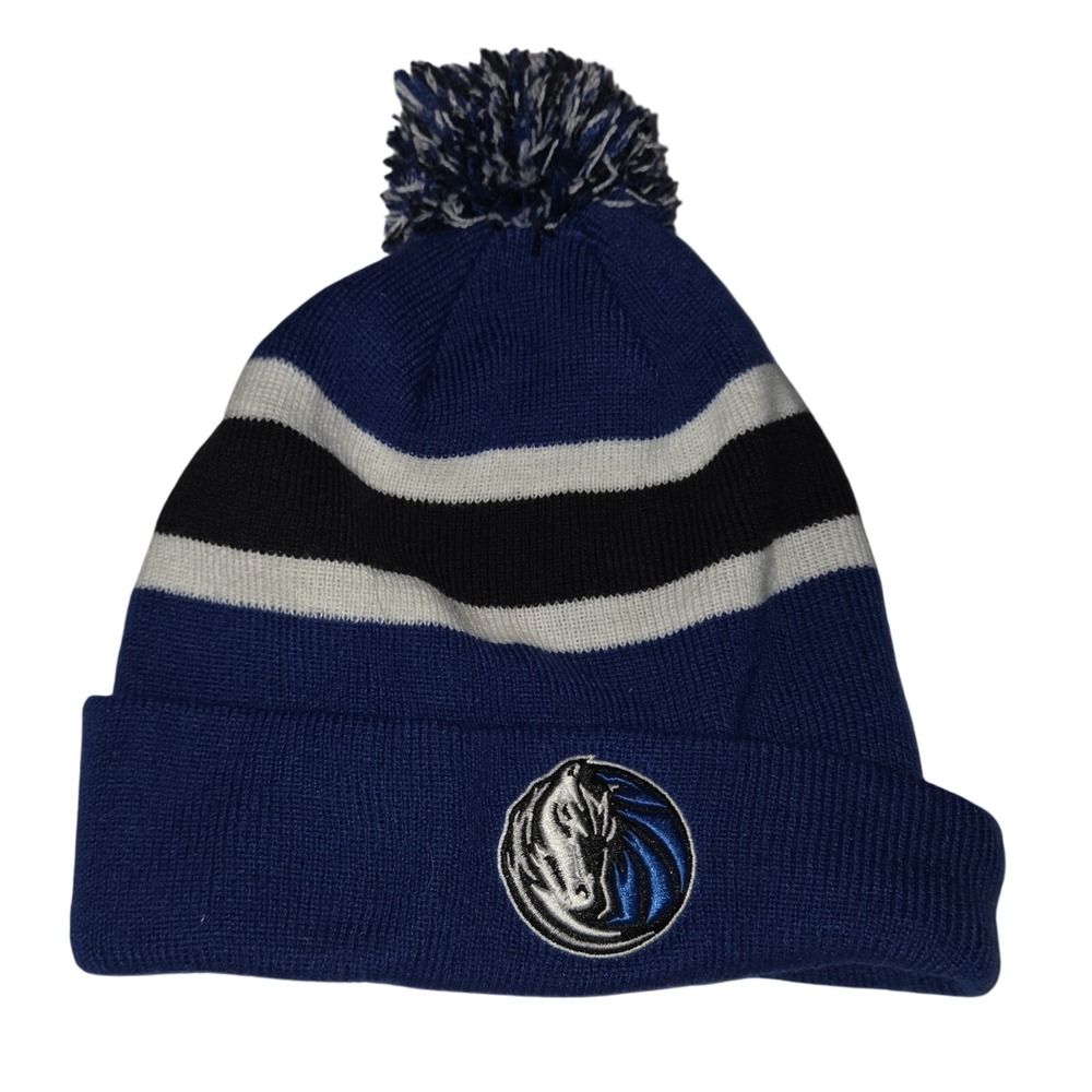 47 Brand Dallas Mavericks Beanie Unisex OSFA Blue NBA Basketball Pom Knit Hat